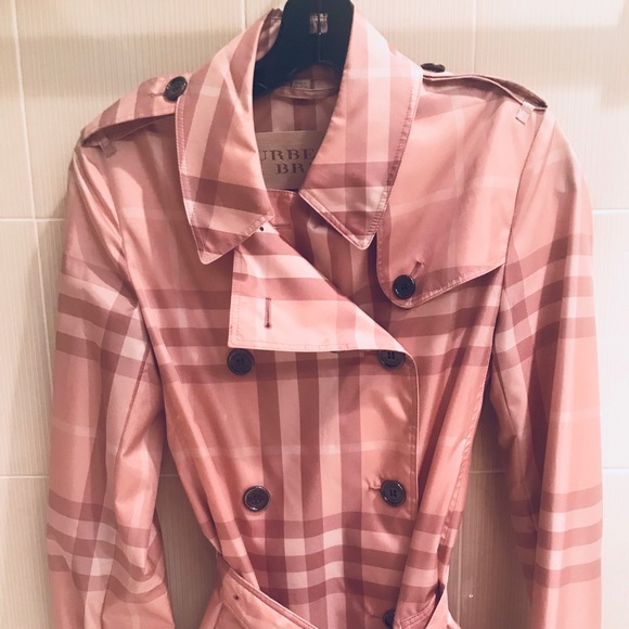 Burberry Brit Pink Trench Coat - Picture 3 of 8